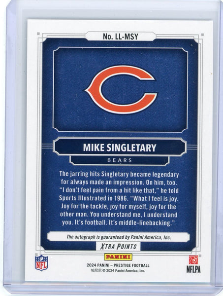 Mike Singletary - 2024 Panini Prestige Living Legends Autograph 19/25 LL-MSY