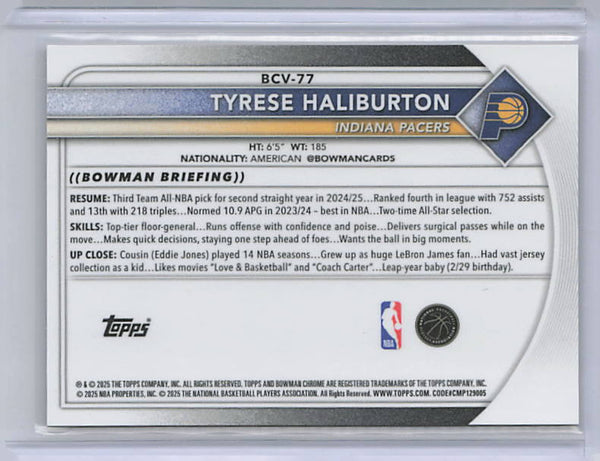 Tyrese Haliburton - 2025-26 Bowman Chrome Red Lava /5