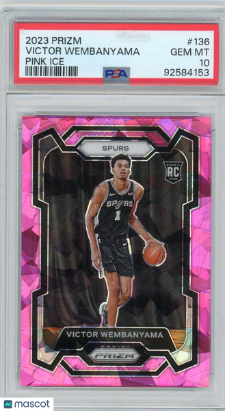 Victor Wembanyama - 2023 Panini Prizm Pink Ice PSA 10 Rookie #136