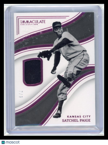 Satchel Paige - 2023 Panini Immaculate Collection 7/9 Game-worn material