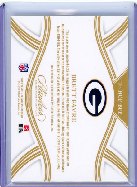 BRETT FAVRE - 2025 Flawless Football Hall of Fame Ruby Auto /15