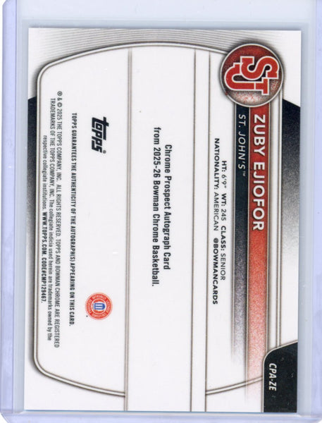 Zuby Ejiofor - 2025-26 Bowman Basketball Blue Mega Box Refractor Auto /150