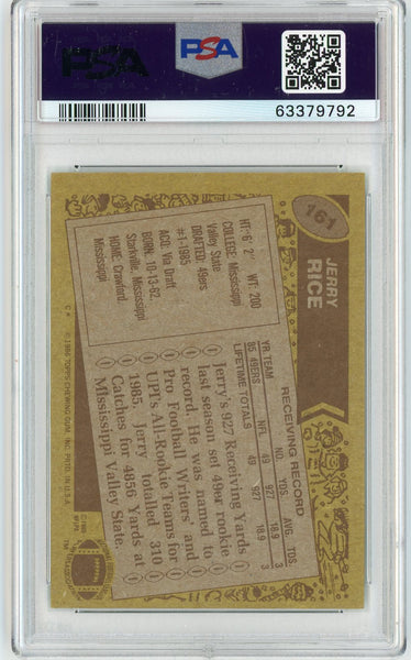 Jerry Rice - 1986 Topps PSA 6