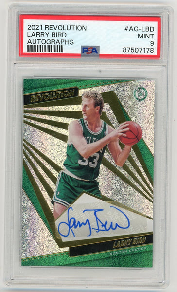 LARRY BIRD - 2021 Panini Revolution Auto PSA 9 #AG-LBD