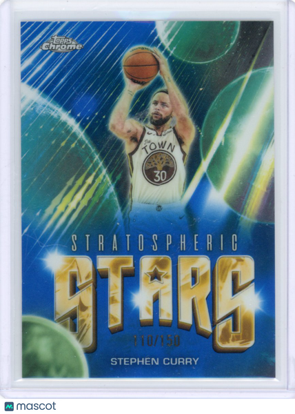 Stephen Curry - 2025-26 Topps Chrome Stratospheric Stars Blue Refractor /150