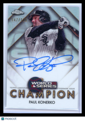 Paul Konerko - 2025 Topps Chrome World Series Champion Autograph 047/100