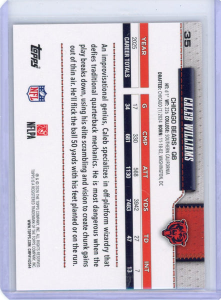Caleb Williams - 2026 Topps Team Logo Variation