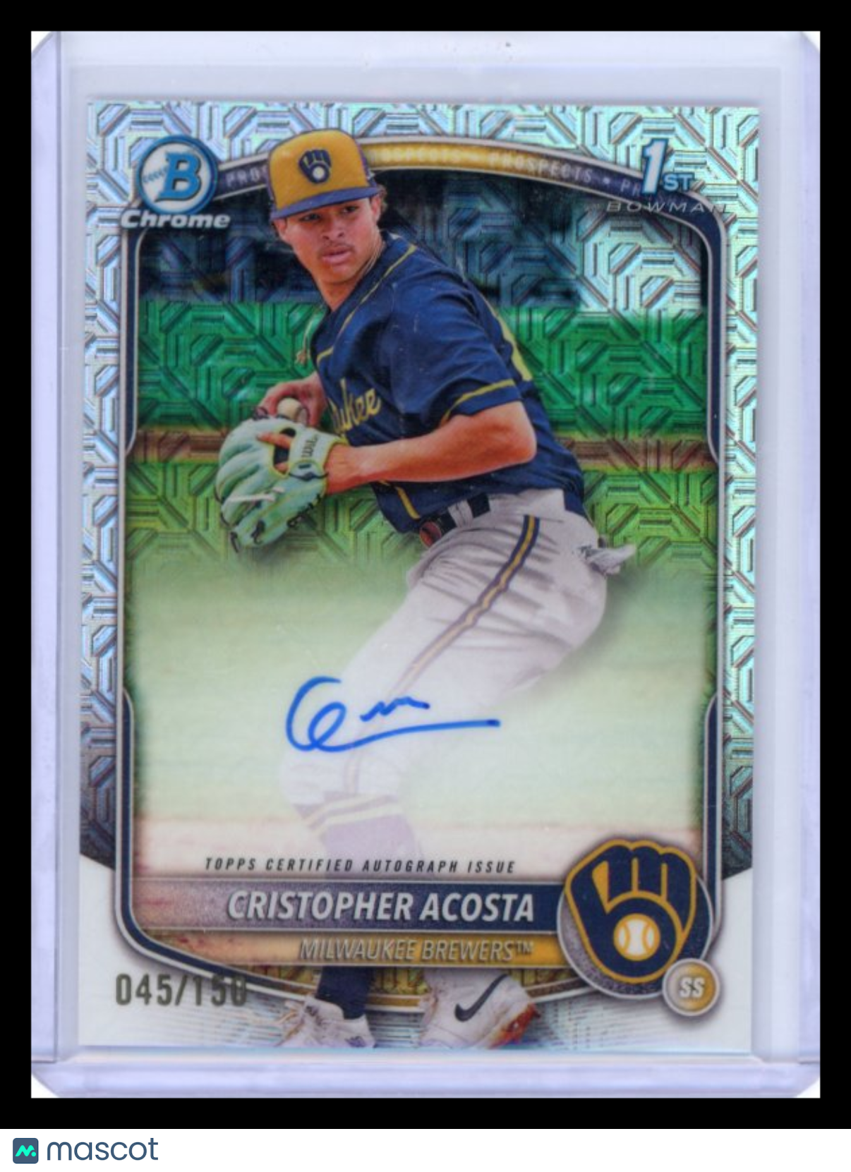 Cristopher Acosta - 2025 Bowman Chrome Topps Refractor Choice Autograph 045/150