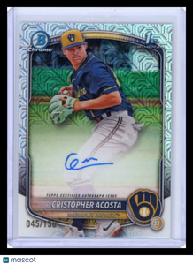 Cristopher Acosta - 2025 Bowman Chrome Topps Refractor Choice Autograph 045/150