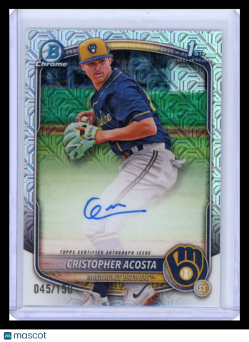 Cristopher Acosta - 2025 Bowman Chrome Topps Refractor Choice Autograph 045/150