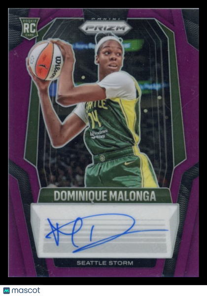 Dominique Malonga - 2025 Panini Prizm WNBA Purple Auto 03/49 Rookie
