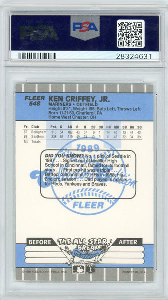 Ken Griffey JR. - 1989 Fleer Glossy PSA 9 Rookie #548