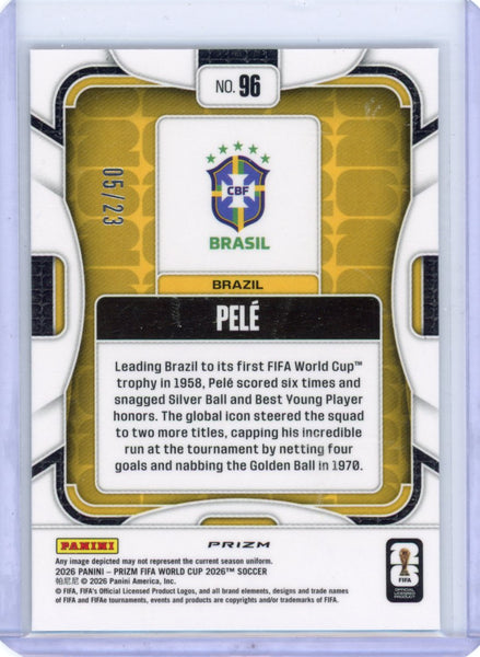 Pele 2026 Prizm World Cup Ice /23