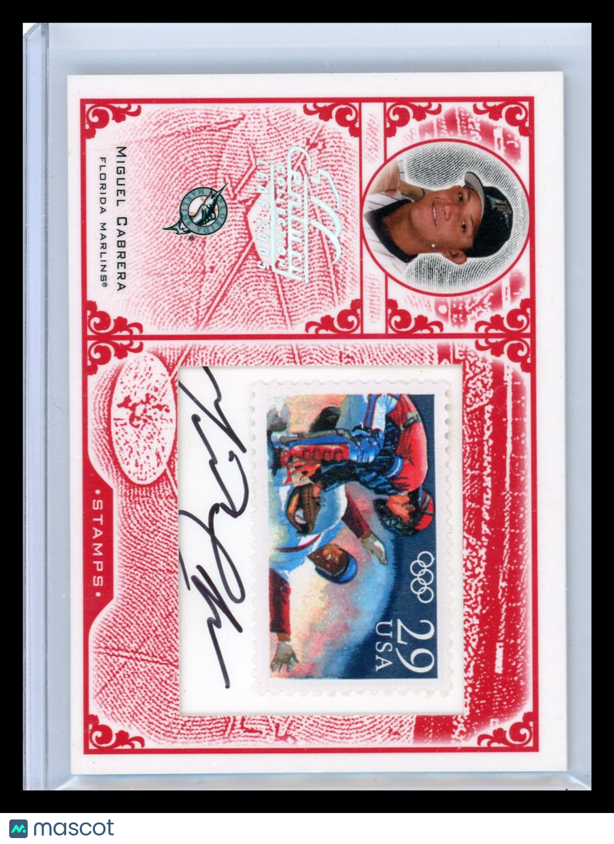 Miguel Cabrera - Donruss Playoff Stamps 2005 Autograph 16/24 Postage Stamp
