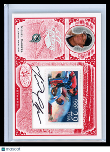 Miguel Cabrera - Donruss Playoff Stamps 2005 Autograph 16/24 Postage Stamp