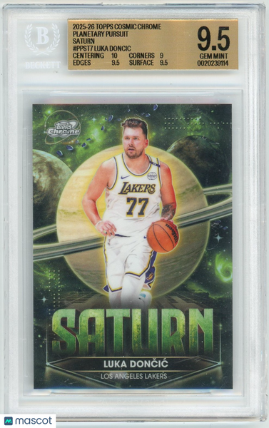 LUKA DONCIC - 2025 Topps Chrome Cosmic Saturn Planetary Pursuit BGS 9.5