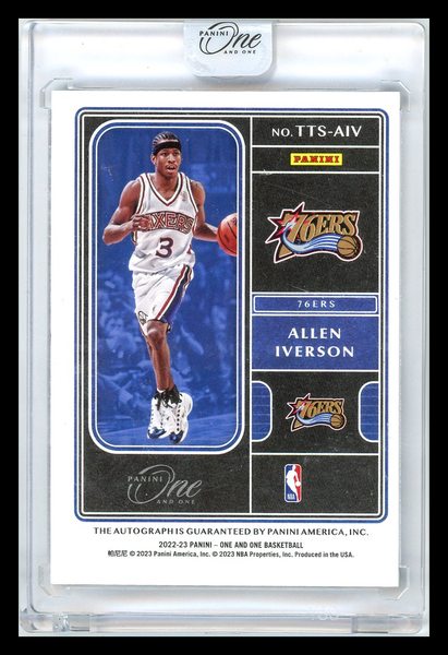Allen Iverson - 2023 Panini One and One Team Titan Signatures Auto 10/25