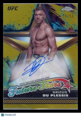 Dricus Du Plessis - 2024 Topps Chrome Future Stars Gold Autograph /50