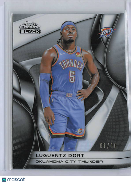 Luguentz Dort - 2025-26 Topps Chrome Black White Refractor /10