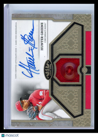 Hunter Greene - 2024 Topps Tier One Autograph Button Relic