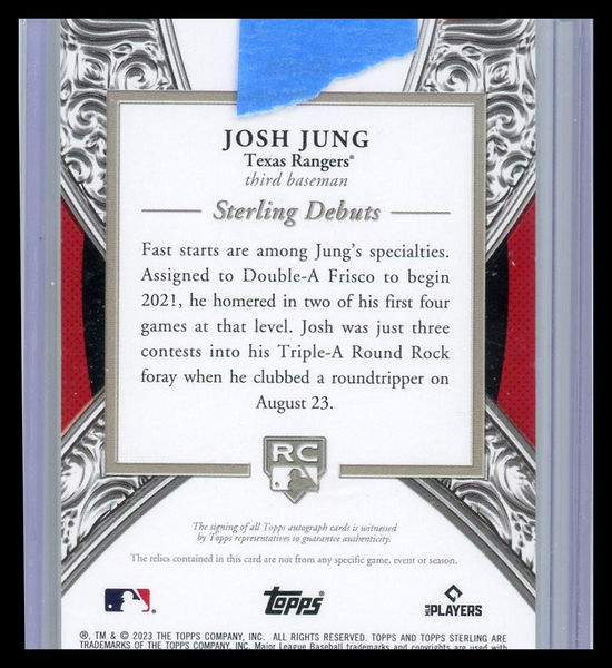 Josh Jung - 2023 Topps Sterling Patch RC 2 / 5