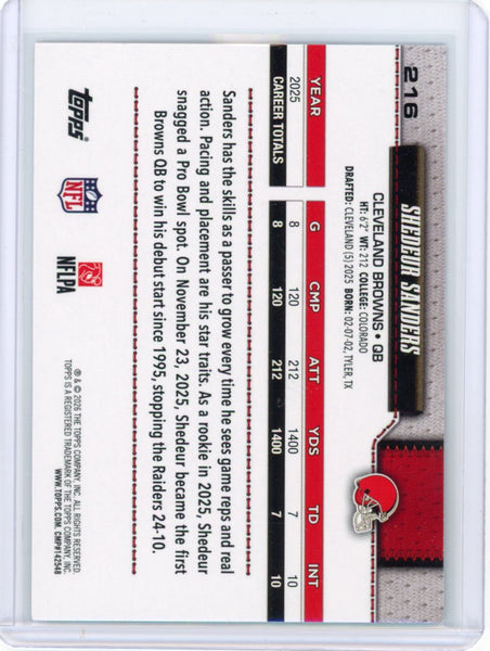 Shedeur Sanders - 2026 Topps True Photo Variation
