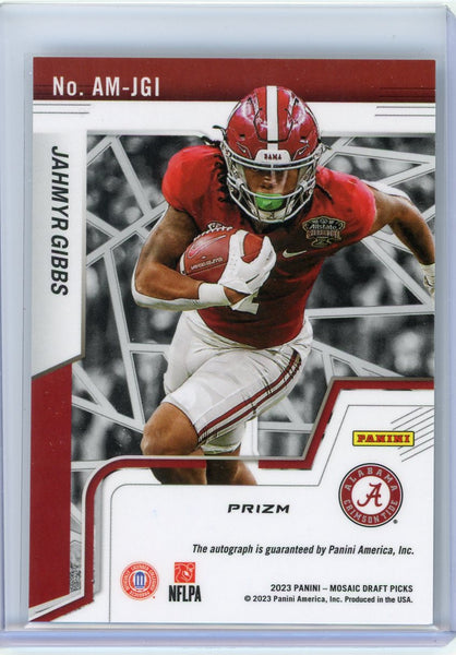 Jahmyr Gibbs - 2023 Panini Prizm Mosaic Draft Picks Rookie Auto Autograph