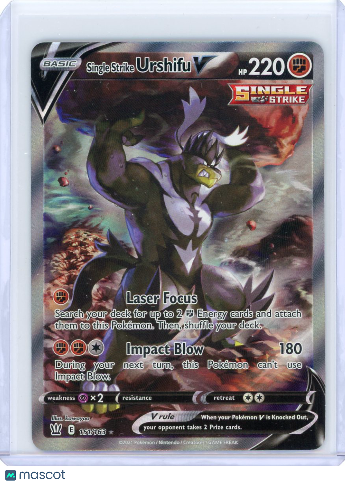 Single Strike Urshifu V - 2021 Pokemon Battle Styles TCG 153/163 NM/M