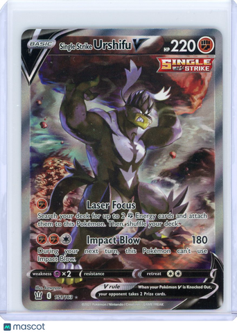 Single Strike Urshifu V - 2021 Pokemon Battle Styles TCG 153/163 NM/M