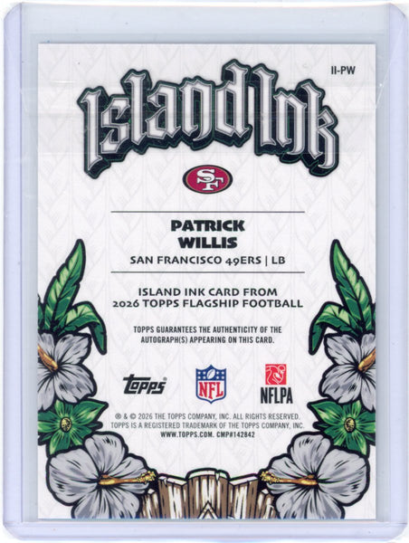 Patrick Willis - 2026 Topps Island Ink Auto