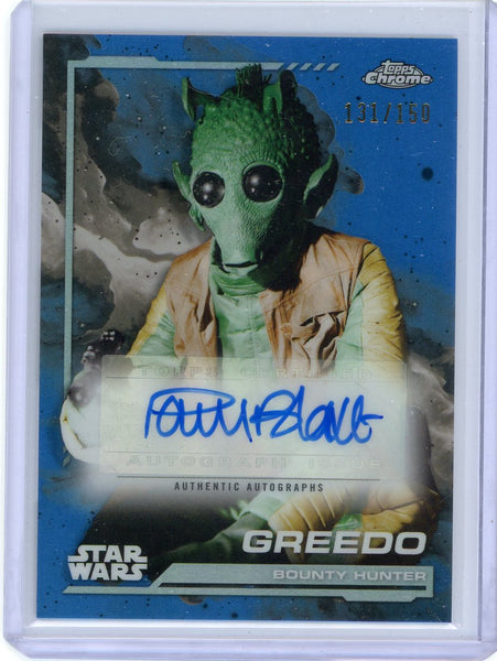 2024 Topps Chrome Star Wars Paul Blake as Greedo Auto Blue 131/150 #AU-G