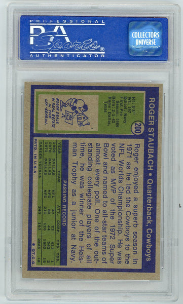 Roger Staubach - 1972 Topps PSA 7 Rookie #200