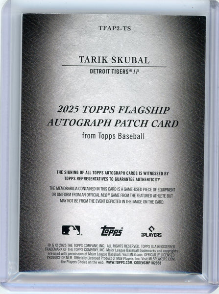Tarik Skubal - 2025 Topps Flagship Autograph Patch 5/5 Red TFAP2-TS