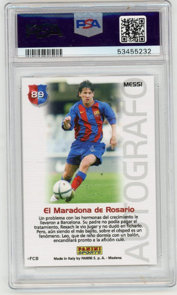 Lionel Messi - 2004-05 Panini Sports Mega Cracks Barca Campeon PSA 9