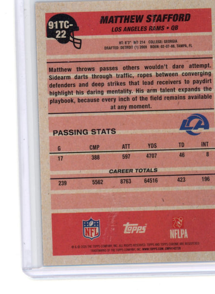 Matthew Stafford - 2026 Topps Silver Pack Chrome Purple /75
