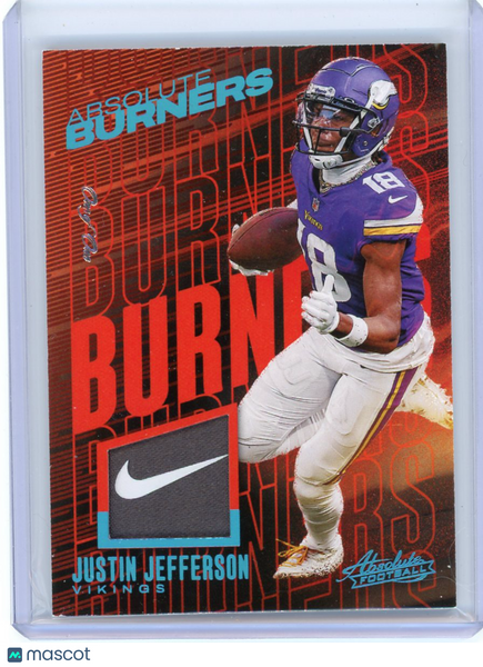Justin Jefferson - 2023 Panini Absolute Burners Nike Patch 1/1 Platinum AB-6