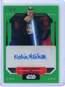 Nalani Krishan Barriss Offee 2023 Topps Finest Star Wars Green Auto 34/99 #FA-NK