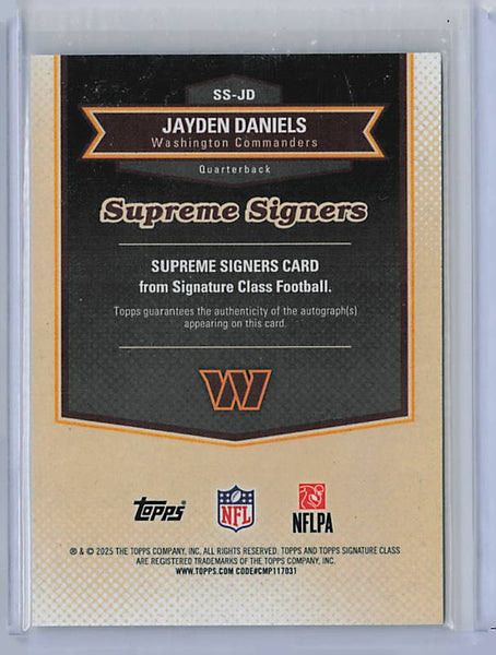 Jayden Daniels - 2025 Signature Class Supreme Signers Auto