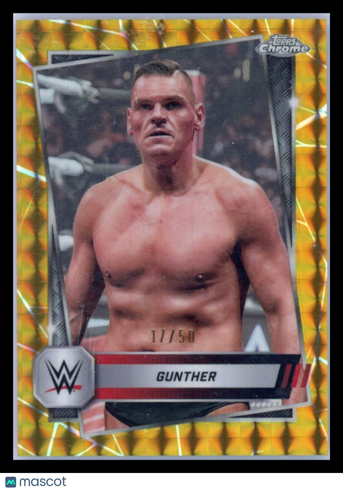 Gunther - 2025 Topps Chrome WWE 17/50 Gold Geometric