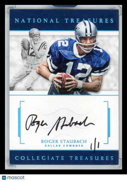 Roger Staubach - 2018 Panini Honors Auto 1/1 2016 National Treasures Auto