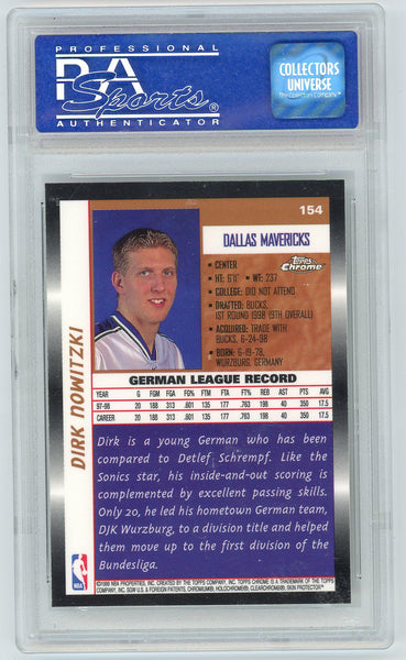 Dirk Nowitzki - 1998 Topps Chrome Rookie PSA 10 #154