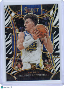Brandin Podziemski - 2023-24 Panini Select Prizm Mezzanine Zebra Case Hit RC
