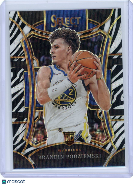 Brandin Podziemski - 2023-24 Panini Select Prizm Mezzanine Zebra Case Hit RC