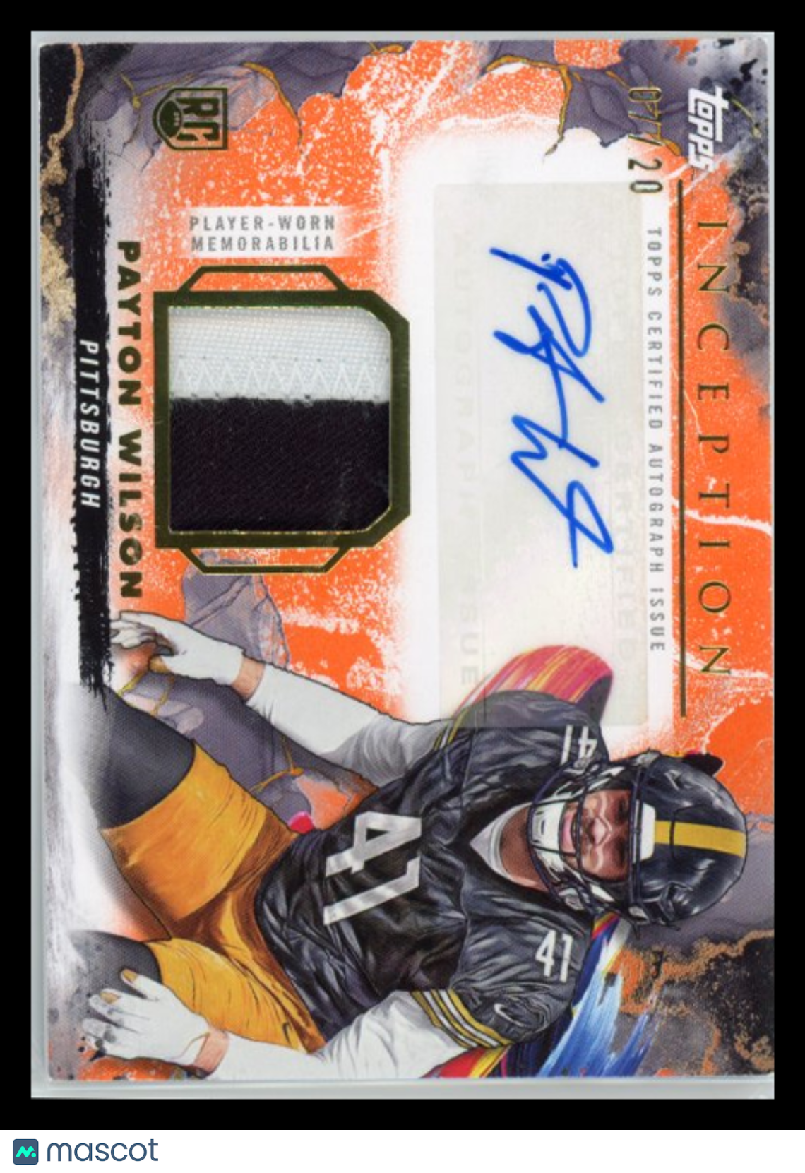 Payton Wilson - 2024 Topps Inception Autograph Patch Orange 7/20