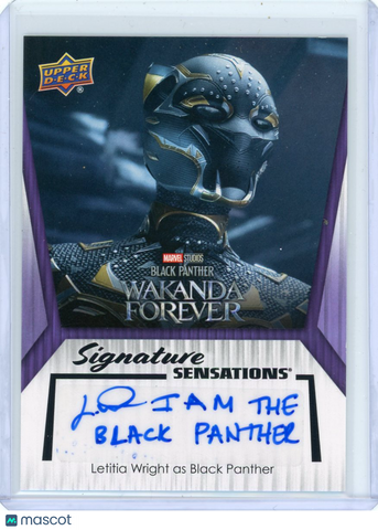 Letitia Wright - 2024 Upper Deck Marvel Series 2 Auto *INSCRIPTION Black Panther
