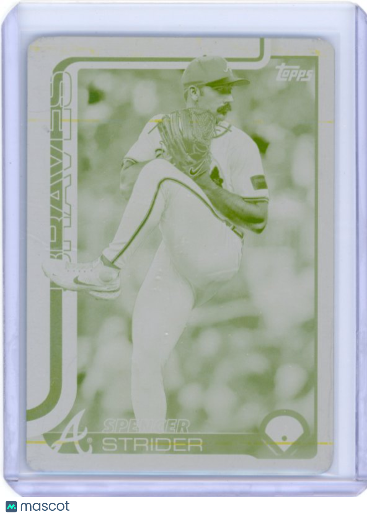 Spencer Strider - 2025 Topps Baseball Series 2 Yellow Printing Plate 1/1