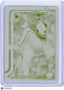 Spencer Strider - 2025 Topps Baseball Series 2 Yellow Printing Plate 1/1
