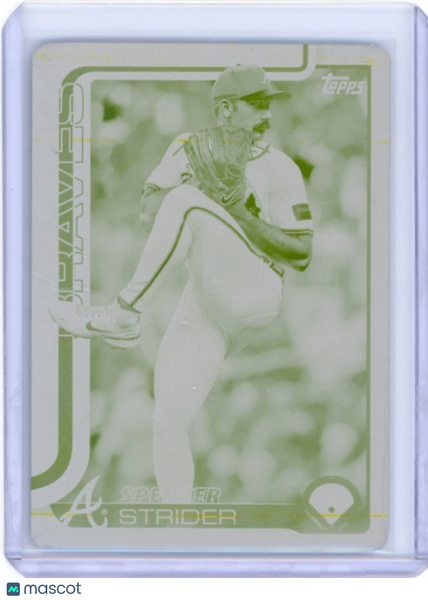 Spencer Strider - 2025 Topps Baseball Series 2 Yellow Printing Plate 1/1