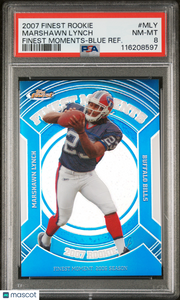 Marshawn Lynch - 2007 Finest Moments Blue Refractor PSA 8