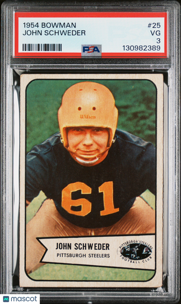 John Schweder - 1954 Bowman PSA 3